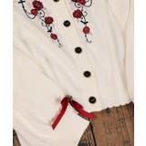 薔薇刺繍×蝙蝠釦ニットカーデ | axes femme | 詳細画像9 
