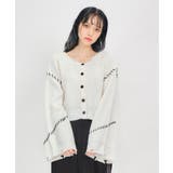 生成り | 2wayダメージニットカーデ | axes femme