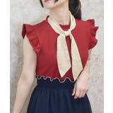 赤 | スカーフ付ノースリプルオーバー | axes femme