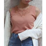 吸水速乾モチーフレースタンク | axes femme | 詳細画像1 