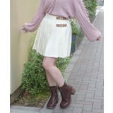 クリーム | ベルト×プリーツスカパン | axes femme