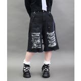 黒 | チェックダメージハーフパンツ | axes femme