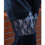 レース切替ベロアフレアパンツ | axes femme | 詳細画像7 