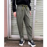 グリーン | ベルトデザインパンツ | axes femme
