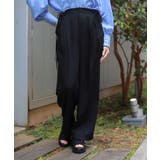 黒 | 調節ボタンストレートパンツ | axes femme