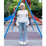 レース付スリット×リボンパンツ | axes femme | 詳細画像4 