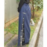 サイドチェックワイドパンツ | axes femme | 詳細画像2