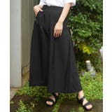 黒 | 接触冷感レース切替ワイドパンツ | axes femme