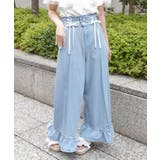 ウォッシュ | ハイウエストワイドデニムパンツ | axes femme