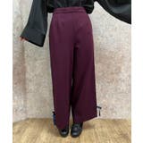 ワイン | リボン付ラインジャージパンツ | axes femme