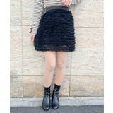 黒 | チュールフリルミニスカート | axes femme