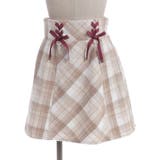 Wリボン起毛チェックミニスカート | axes femme | 詳細画像2