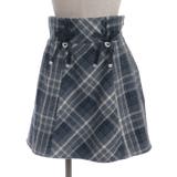 黒 | Wリボン起毛チェックミニスカート | axes femme