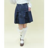 レースフリルデニムスカート | axes femme | 詳細画像1 