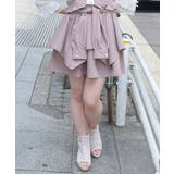 ピンク | シャツ巻き風イレヘムミニスカート | axes femme
