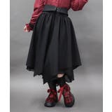 黒 | イレヘムZIPデザインスカート | axes femme