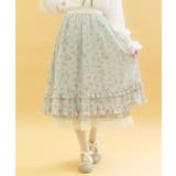 ミント | ミニチュアローズ柄スカート | axes femme