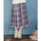 ラベンダー | チェック柄プリーツSK | axes femme