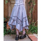 グレー | チェックギャザーイレヘムスカート | axes femme