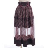 チェックチュールロングスカート | axes femme | 詳細画像18 