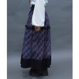 チェックチュールロングスカート | axes femme | 詳細画像2 