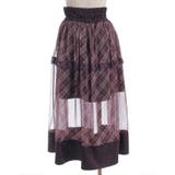 チェックチュールロングスカート | axes femme | 詳細画像20 