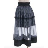 チェックチュールロングスカート | axes femme | 詳細画像28 