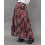 赤 | ファスナーデザインロングSK | axes femme