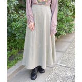 ベージュ | バックリボンデニムスカート | axes femme