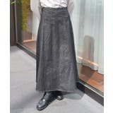 黒 | バックリボンデニムスカート | axes femme
