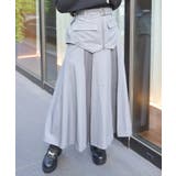 グレー | コルセットレイヤード風スカート | axes femme