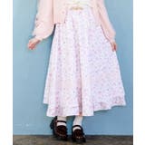 サクラ柄フレアスカート | axes femme | 詳細画像1 