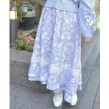 ラベンダー | サクラ柄フレアスカート | axes femme