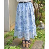 紫陽花柄シアーストライプSK | axes femme | 詳細画像3