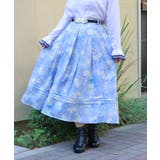 ラベンダー | 金木犀柄タックスカート | axes femme