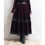 ベロアティアードロングＳＫ | axes femme | 詳細画像1 