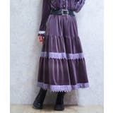 ベロアティアードロングＳＫ | axes femme | 詳細画像6 