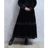 ベロアティアードロングＳＫ | axes femme | 詳細画像7 