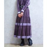 ベロアティアードロングＳＫ | axes femme | 詳細画像8 