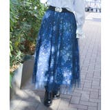 紺 | スノー・ローズ柄スカート | axes femme