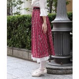 苺柄切替フレアスカート | axes femme | 詳細画像2 