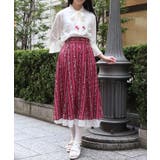 苺柄切替フレアスカート | axes femme | 詳細画像6 