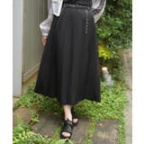 黒 | ベルト×チェーンプリーツスカート | axes femme