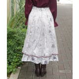 音楽柄チュール重ねフレアスカート | axes femme | 詳細画像3 