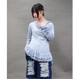 ドレープアシメレースヘムプルオーバー | axes femme | 詳細画像6