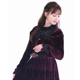 ワイン | ブロッキングベロアプルオーバー | axes femme