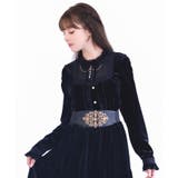 黒 | ブロッキングベロアプルオーバー | axes femme