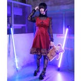 ベロア×チェックフリルOP | axes femme | 詳細画像3