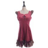 ベロア×チェックフリルOP | axes femme | 詳細画像8