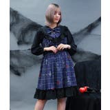 パープル | ナイトメアチェックワンピース | axes femme